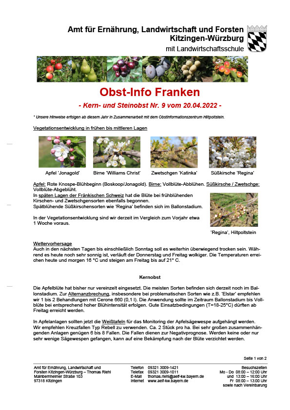 Obst-Info Franken 2022 09 Obst-Info Franken 2022 09
