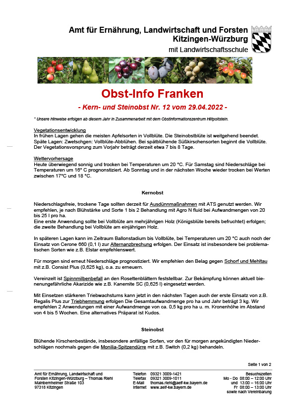 Obst-Info Franken 2022 12 Obst-Info Franken 2022 12