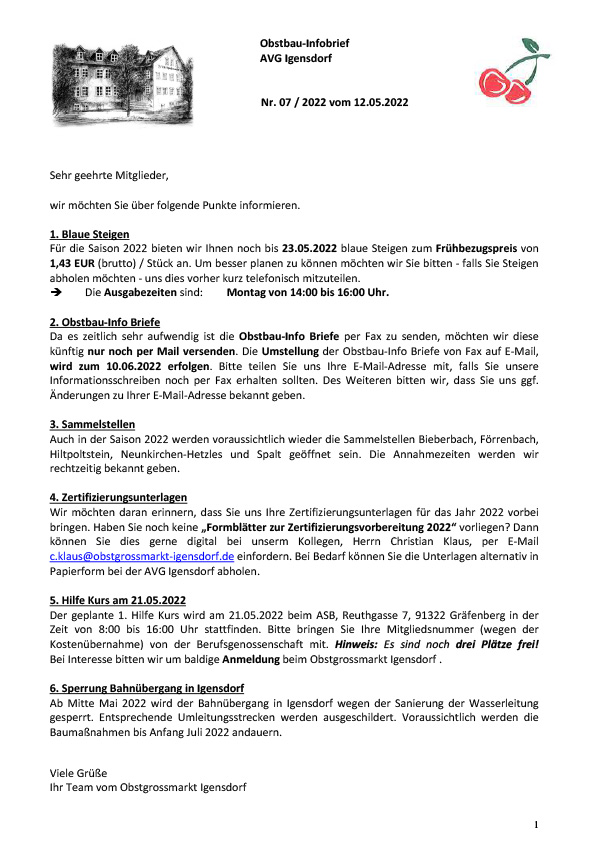 Obstbau-Inforief 2022 07 Obstbau-Inforief 2022 07