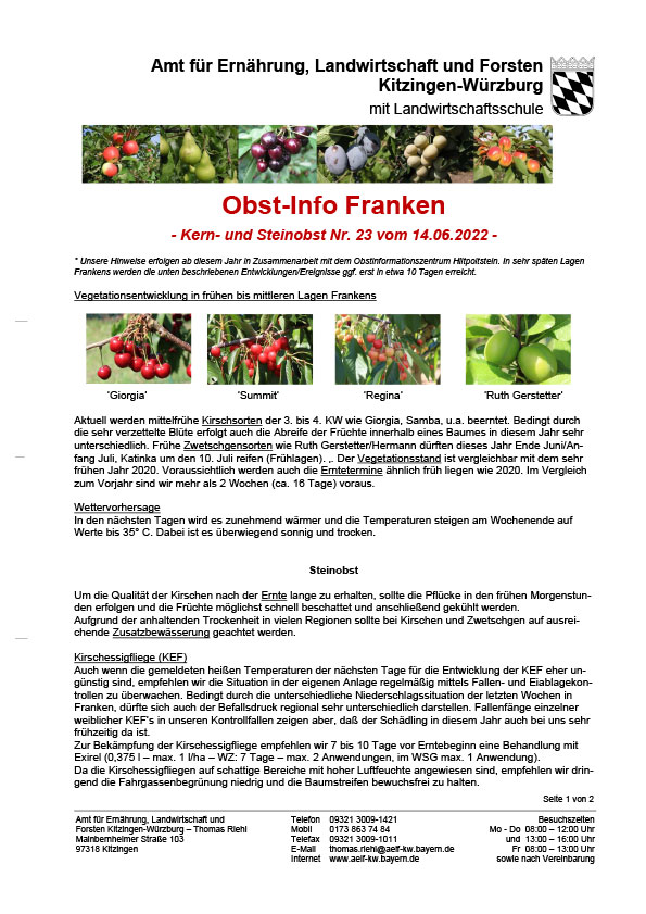 Obst-Info Franken 2022 23 Obst-Info Franken 2022 23