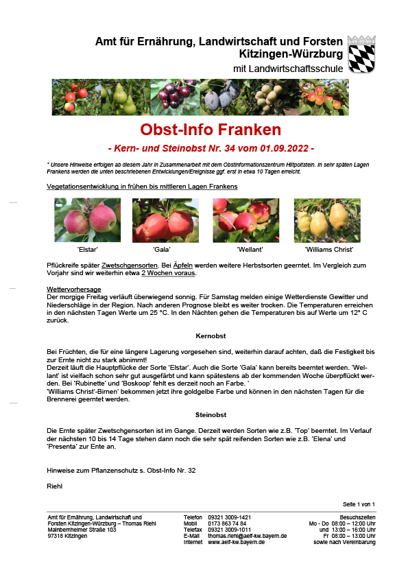 Obst-Info Franken Nr. 34 Obst-Info Franken Nr. 34