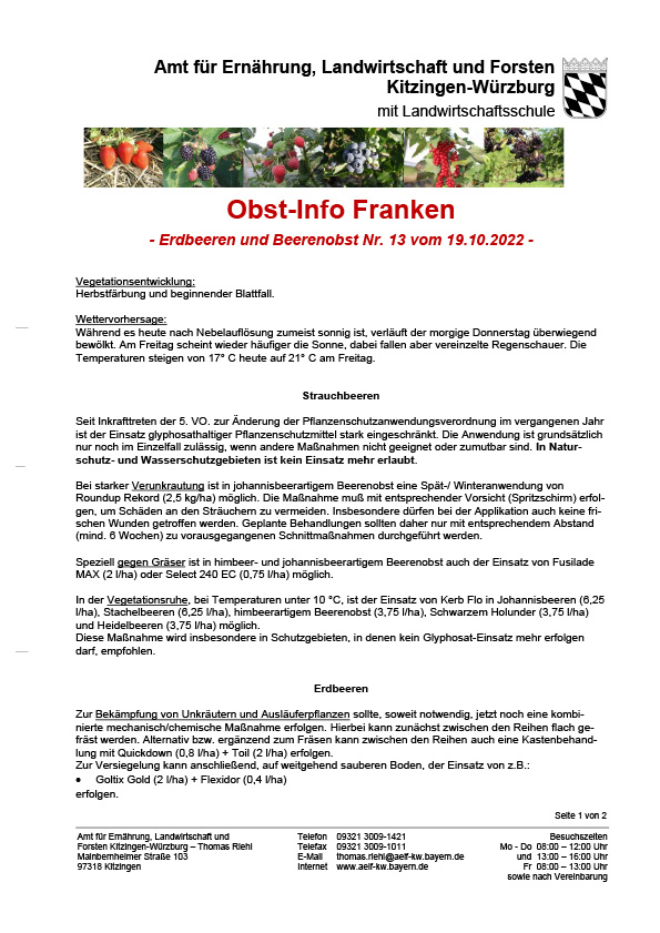 Obst-Info Franken Nr. 13 Beeren Obst-Info Franken Nr. 13 Beeren