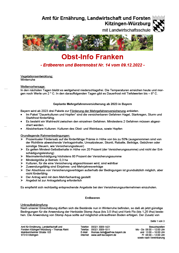 Obst-Info Franken Nr. 13 Beeren Obst-Info Franken Nr. 13 Beeren