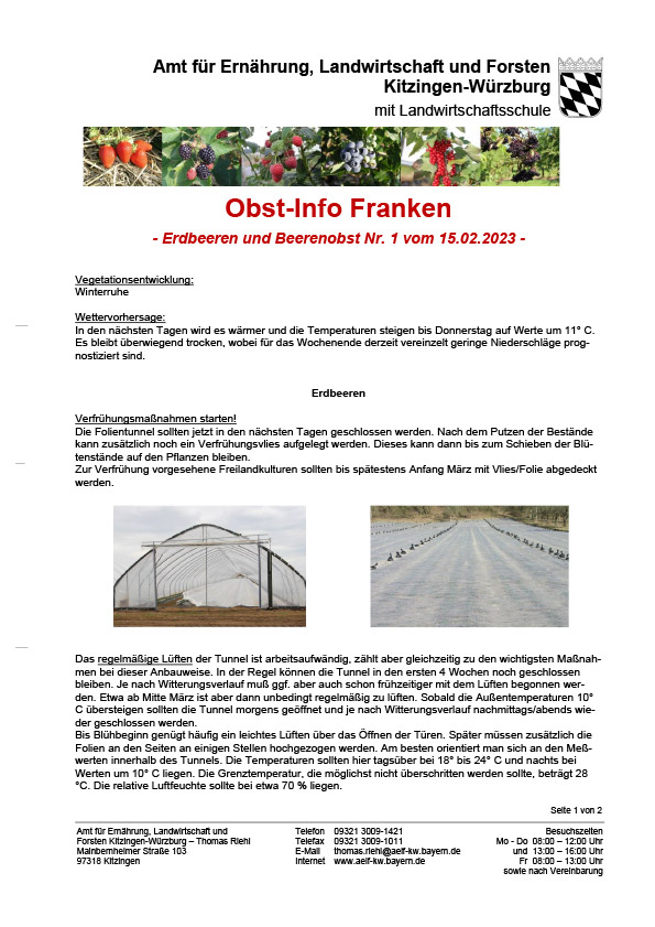 Obst-Info Franken Erdbeeren- und Beerenobst Nr. 1 Obst-Info Franken Erdbeeren- und Beerenobst Nr. 1